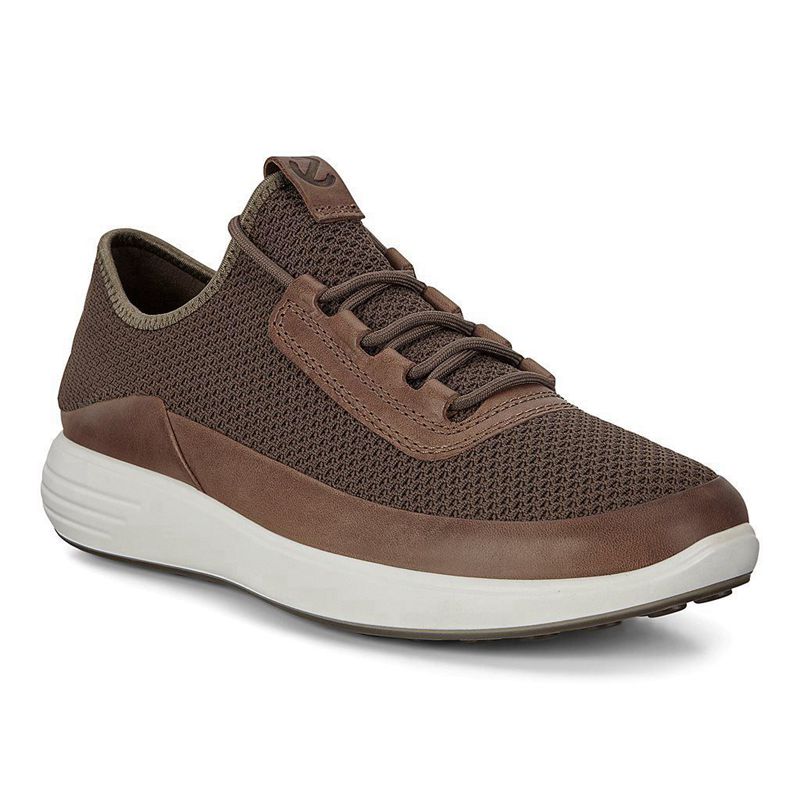 Men Casual Ecco Soft 7 Runner M - Sneakers Brown - India FOEQUJ073